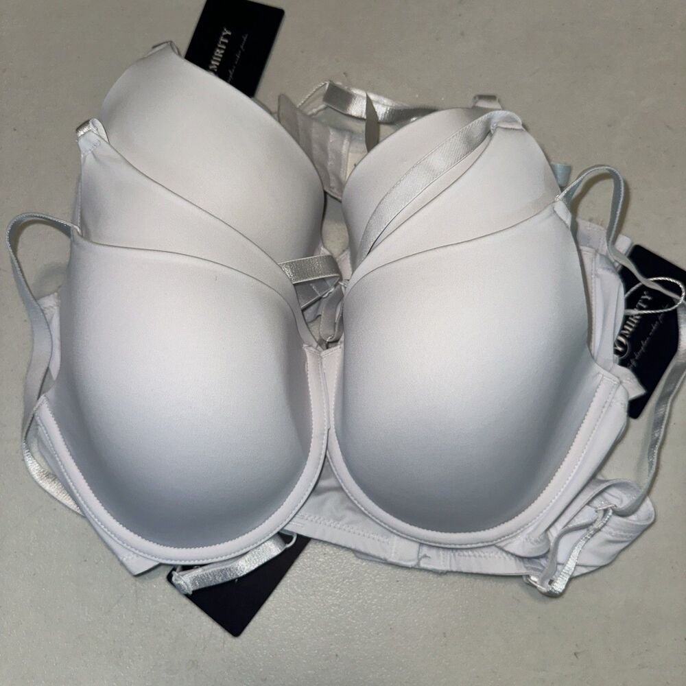 Mirity Pack of 3 Women's Underwire Bras White Size 40C